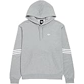 adidas Classic Hoodie - Medium Grey Heather/White - LG