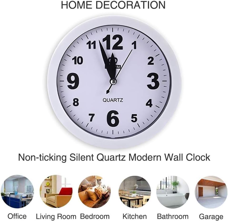 Amazon Com Ocest 6 Inch Simple Small Bedside Student Desk Clock Battery Operated Travel Kids Alarm Clock Silent No Ticking Analog Quartz Bedroom Office Kitchen Living Room Decorative Wall Clock Home Kitchen