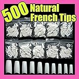 500 White False French Nail Art Tips Uv Acrylic 064