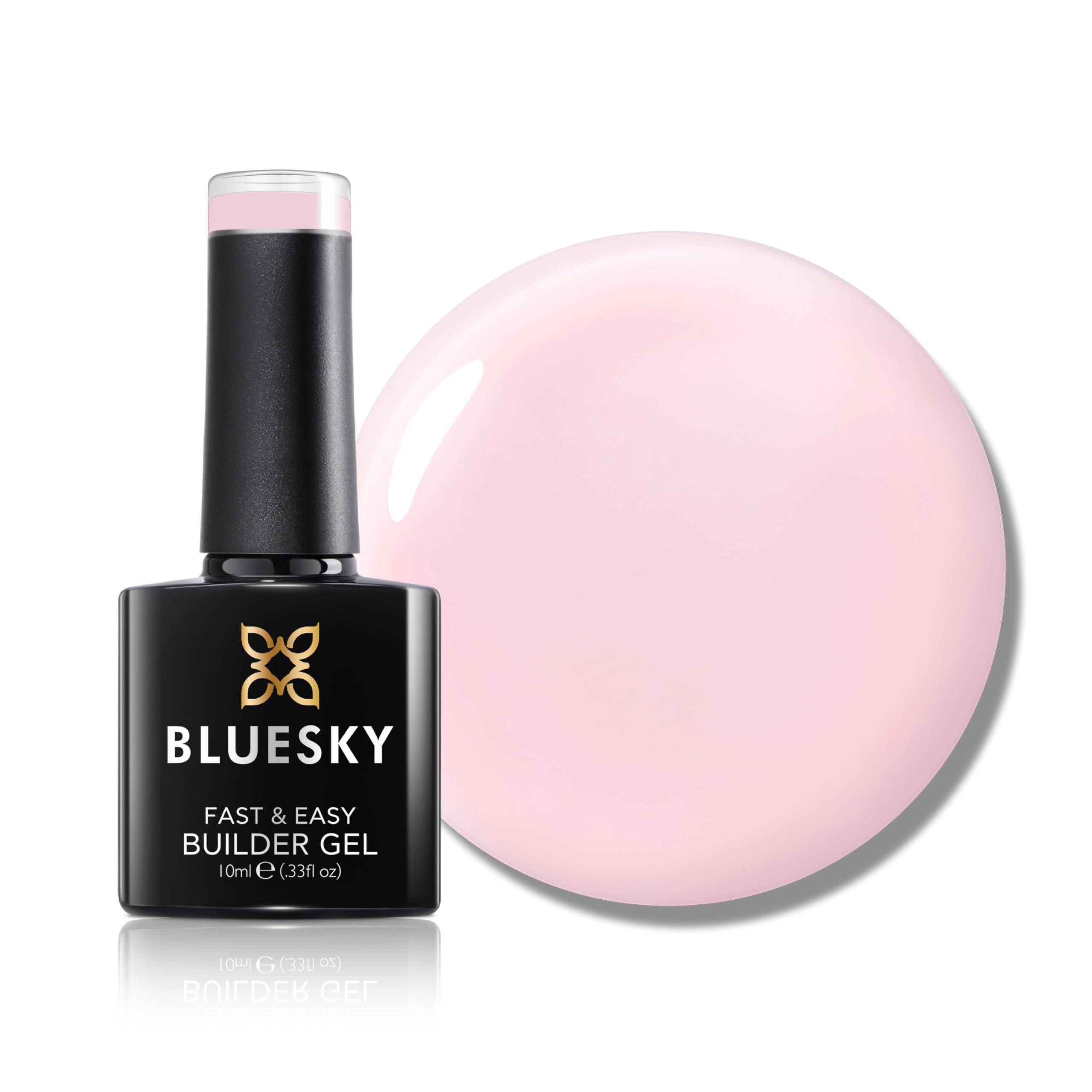 Bluesky Fast & Easy Builder Gel 10ml, Dusty Pink, Nail Strengthener and Extender for Long, Strong Nails & Nail Extensions, Professional, Salon & Home Use, Requires Curing Under LED UV Nail Lamp
