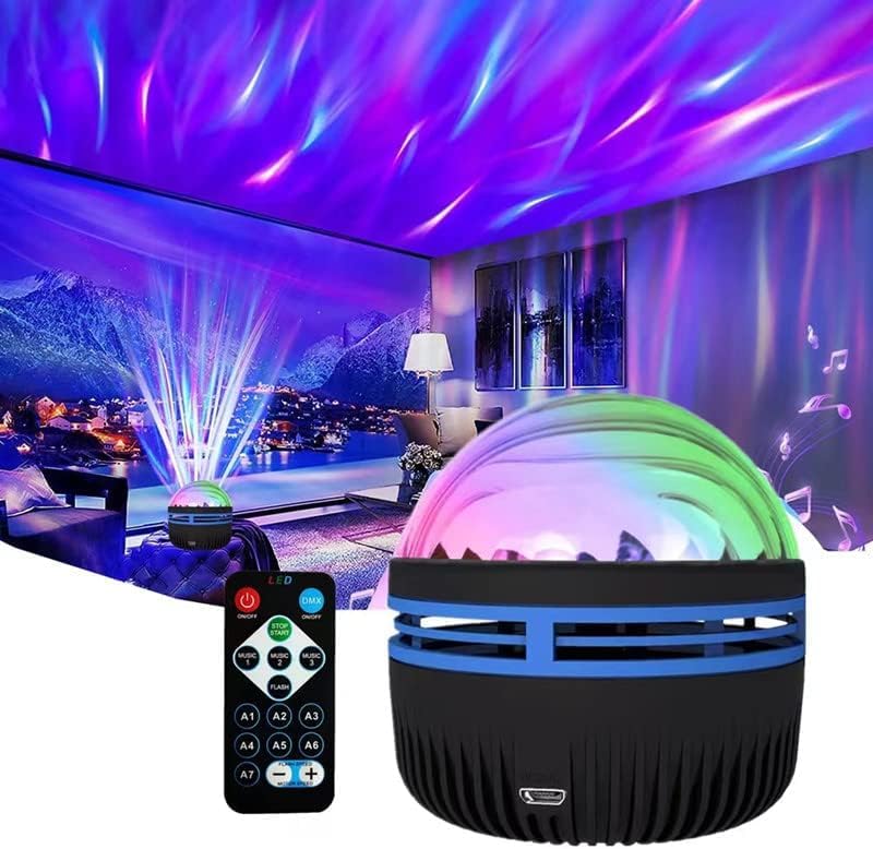 beseloa 2 in 1 Northern Lights and Ocean Waves Projector, Night Light Projector, Baby Night Light Projector with Remote Control, LED Ocean Galaxy Projector 14 Light Effects