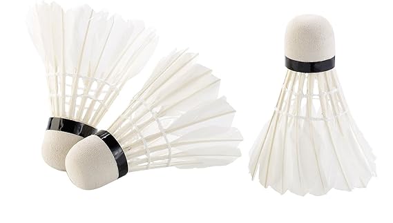 PEARL Sports Leuchtende Federbälle: LED Leucht Federbälle mit Farbwechsel, 3er-Set (Federball beleuchtet)
