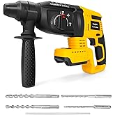 Cordless Rotary Hammer Drill for Dewalt 20V Battery,Brushless SDS Joules Rotary Hammer Drill,4 Modes with 360°Auxiliary Handl