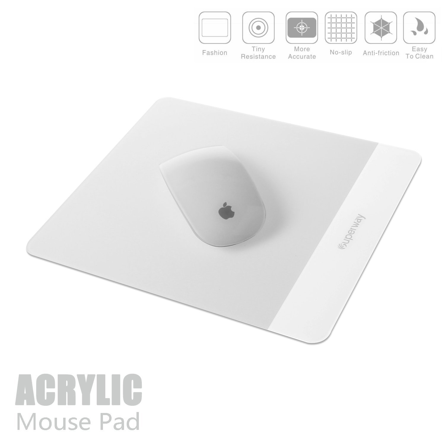 Gaming Mouse Pad, Superway Acrylic Premium Mouse Pad, Medium Size High