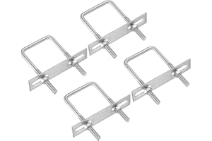PATIKIL M6x40x80mm Square U-Bolts Kit, 4Set 304 Stainless Steel Square U Shaped Bolts Replacement Parts with Frame Plates and