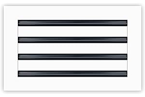 BUILDMART - 14x8 Modern AC Vent Cover - Decorative White Air Vent - Standard Linear Slot Diffuser - Register Grille for Ceiling, Walls & Floors - Texas Buildmart