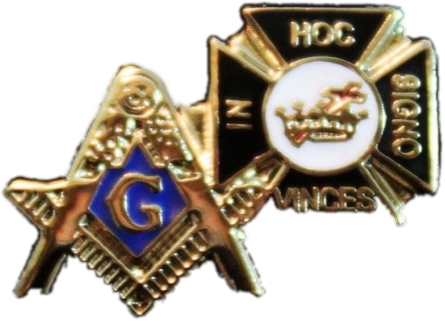 Square & Compasses Knights Templar Masonic Lapel Pin