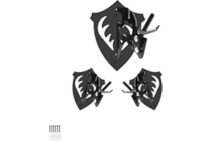 YUCCALIAO Skull Hooker – European Deer Skull Mount Hanger – Multi-Angle Adjustable Euro Deer Skull Mount – Medium Skull Hook with Screws – Skull Mount for Hanging Antelope, Cattle, Coyote (3-PCS)