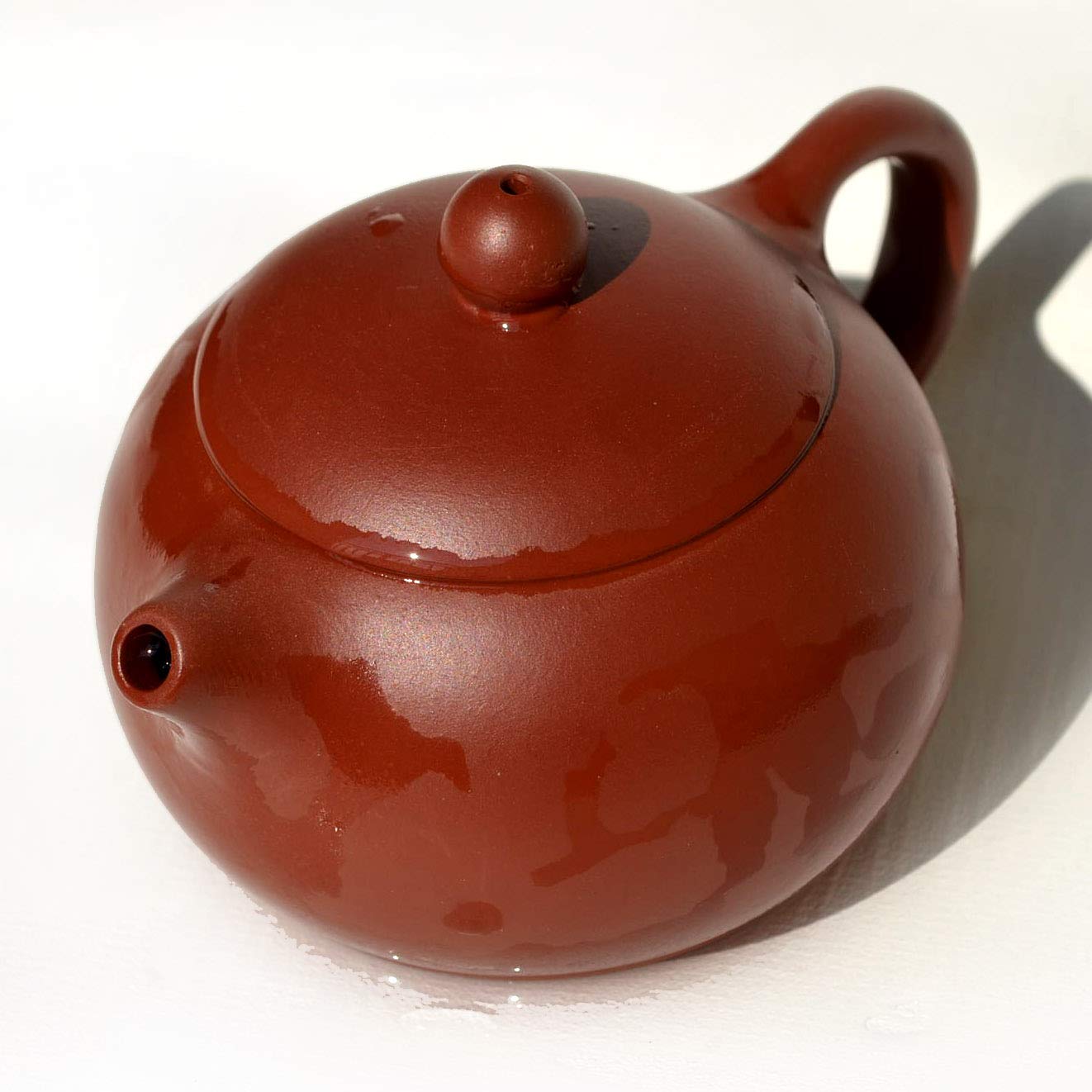 Teapot Chinese Zisha Clay Red Pot Dahongpao Xishi for Loose Gongfu Tea (S red)