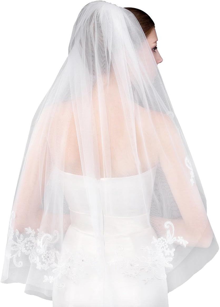 best veil for lace wedding dress