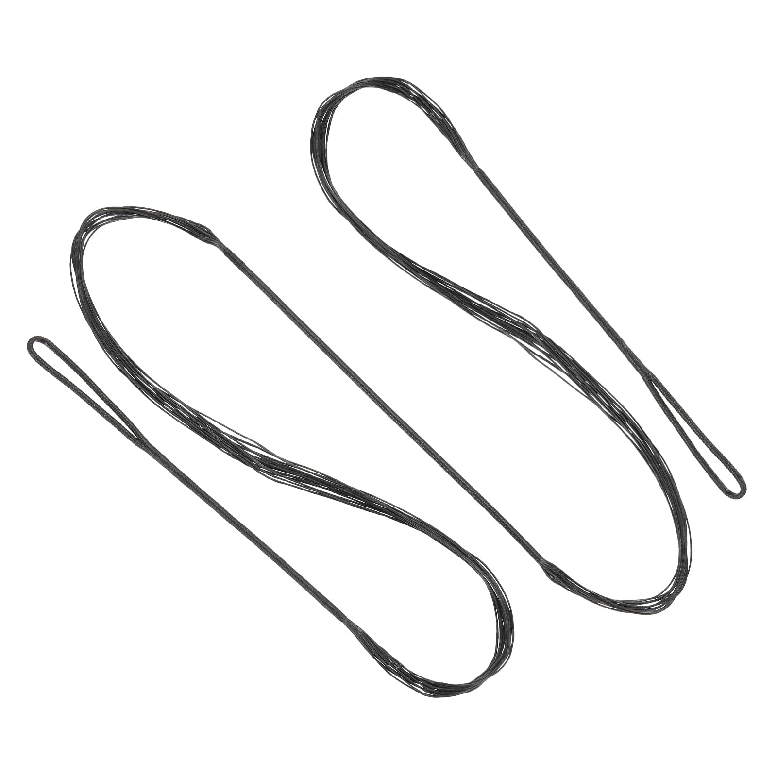 PATIKIL Recurve Bow String, Archery Bowstrings Replacement 14 Strands Longbow String for Universal Archery Equipment, Black AMO 54"(Actual 50")