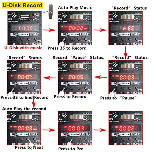 RONSHIN Electronics Sound Mixing Console with Bluetooth Record 4 Channels Audio Mixer for Stage Performance Family K Songs Set 2 US Plug - Thumbnail 6