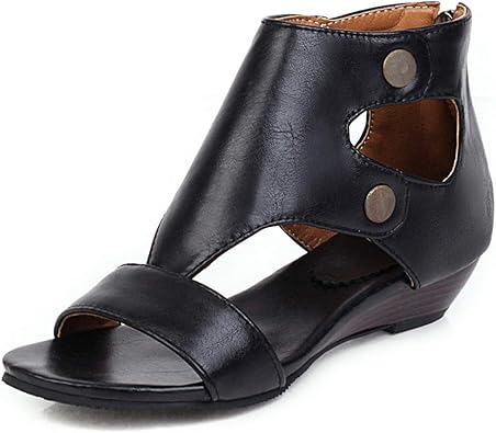 comfortable peep toe wedges