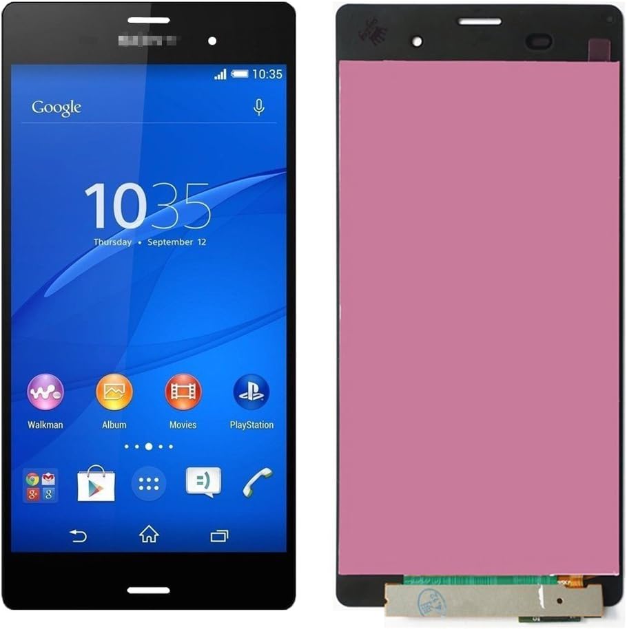 Sony Xperia Z3 LCD Screen Replacement+Adhesive Sticker,For Sony Health(TM)LCD Display Touch Digitizer Screen Replacement Assembly for Sony Xperia Z3 D6603 D6643 D6653 L55u L55t 5.2 inch(black)