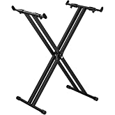 tipatyard Double-X Keyboard Stand, Portable Digital Piano Stand,Adjustable keyboard Music Stand for 54-88 key Electric Pianos