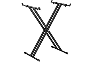 tipatyard Double-X Keyboard Stand, Portable Digital Piano Stand,Adjustable keyboard Music Stand for 54-88 key Electric Pianos