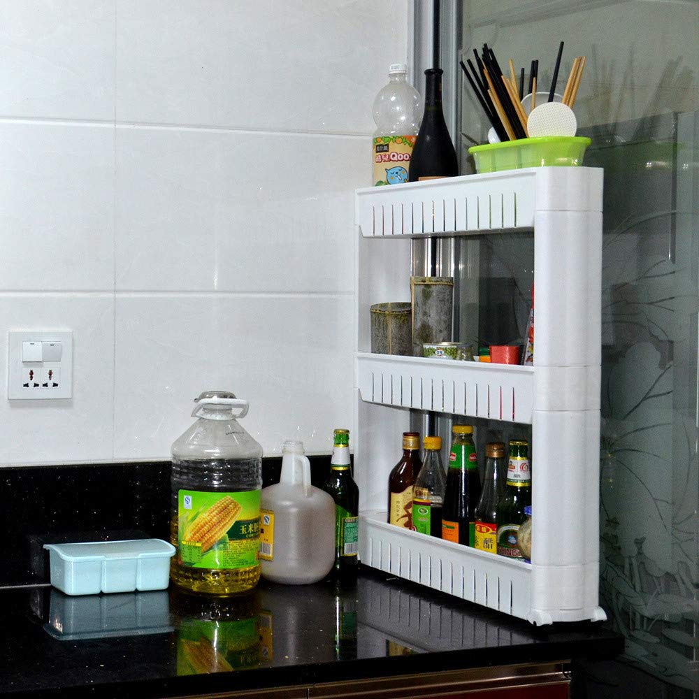Carrello Organizer Multipiano LIETEX Con Ruote - 5 Ripiani, Colore Blu Metallizzato, Dimensioni 128x41x28 Cm, Materiale ABS