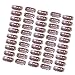 Snap Clips for Hair Extensions Weaves 50pcs U-shape Metallic Wig Clips With Silicon Rubber Small Size Brown