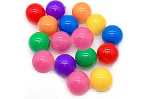 25PCS Vending Machine Capsules, 4cm Empty Plastic Balls, Easter Eggs Party Wedding Lottery Balls (Yellow Blue Pink Red Orange