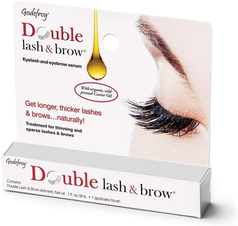 Godefroy Double Lash and Brow Treatment, for longer & thicker eyelash and eyebrows (3ml + applicator) 4 PACK
