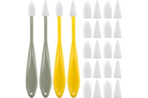 JMHNEWHOPE 2 Set/84 Pcs Paper Art Blending Stumps Sketch Drawing Tools, Art Blenders Stumps Sketch Sponge Wiper Heads, Sketch Trimmer Erase Sponge Wiper Pencils for Artist Charcoal Blending Sponges Paintbrush