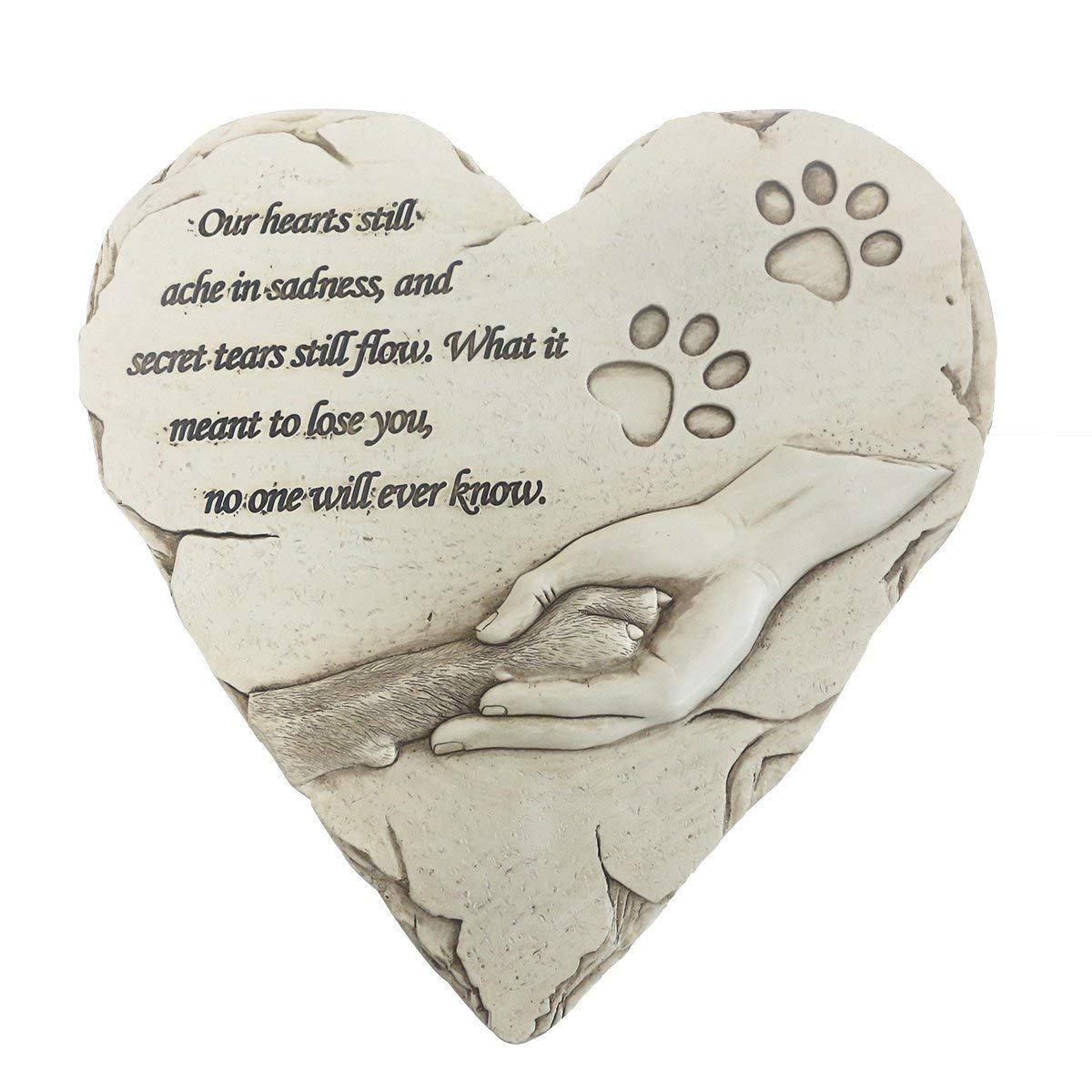 Dog Memorial Stone Paw Print Pet Passing Gift Dog Grave Marker Garden