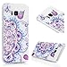 YOKIRIN Galaxy S8 Case, [3 Pcs] Shock-Absorbing Colorful 3D Totem Flower Crystal Clear Shell Super Slim Case Translucent Flexible Hard PC Defensive Protective Cover for Samsung Galaxy S8
