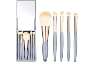 IRYCSSCE Travel Makeup Brush Set, travel make up brushes sets mini eye shadow kits small size eyeshadow case eyes makup brushed makeuo soft brushs basic cosmetic profesional tools (Sky Blue)