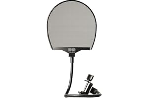 512 Audio by Warm Audio 512-POP Professional Metal Pop Filter w Gooseneck Clamp