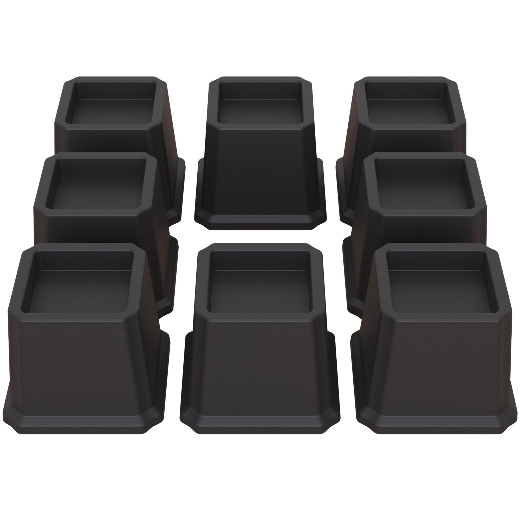 Lutown-Teen Bed Risers 3 inch Heavy Duty Furniture Risers for Sofas, Chair Risers Sofa Risers Table Risers Set of 8 Pack, Black