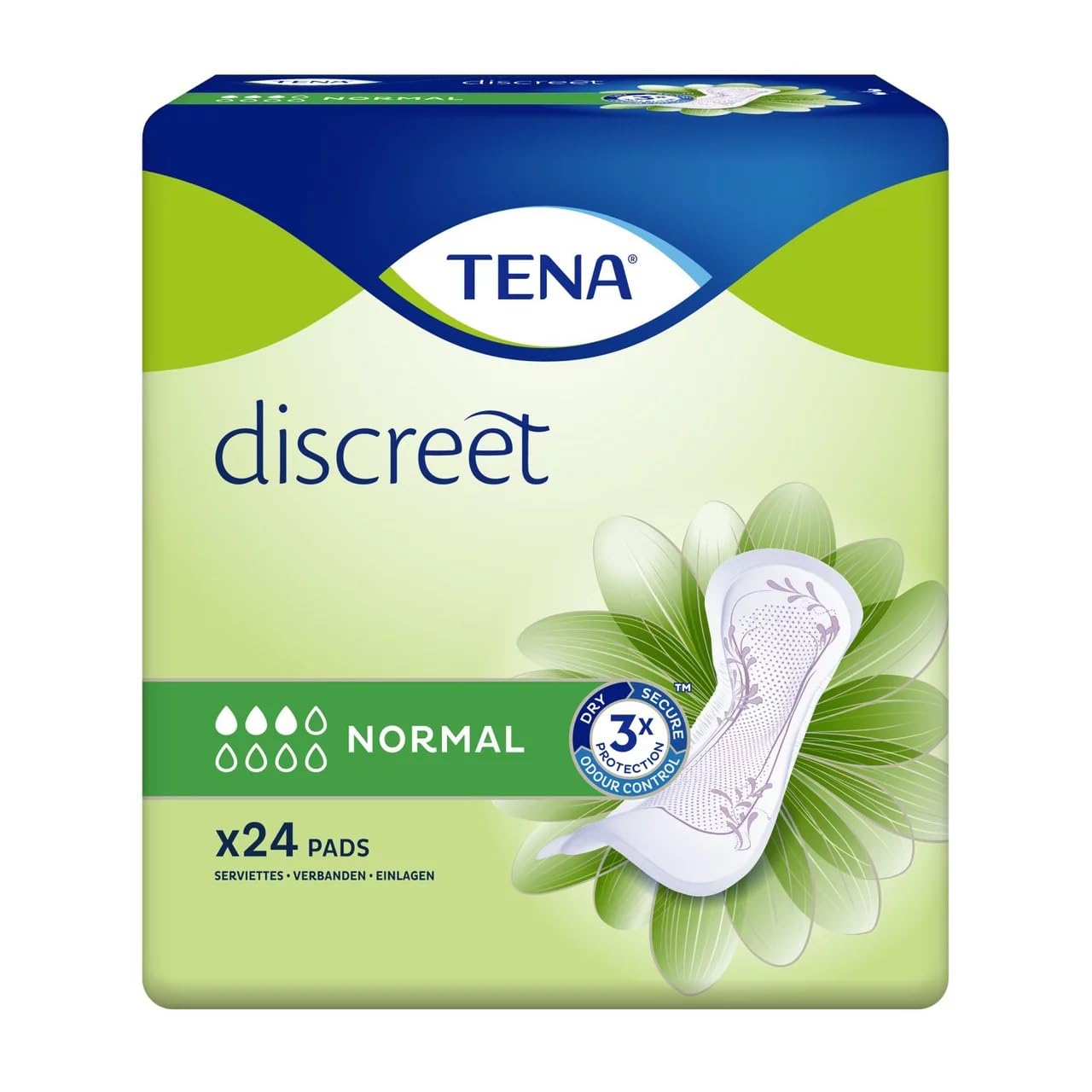 Tena Lady Normal Pads, Pack of 24