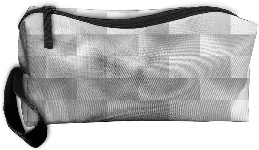 TO-JP Geometrical Black And White Pouch Portable Toiletry Bag Cosmetic Makeup Organizer