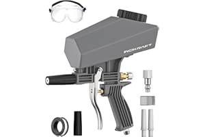 Inokraft Leak-Proof Portable Sand Blaster Gun Kit for 60-120 PSI Air Compressor, Mini Sandblaster for Rust & Paint Removal, Compatible with Aluminum Oxide, Sand & Soda, Perfect for Small Project