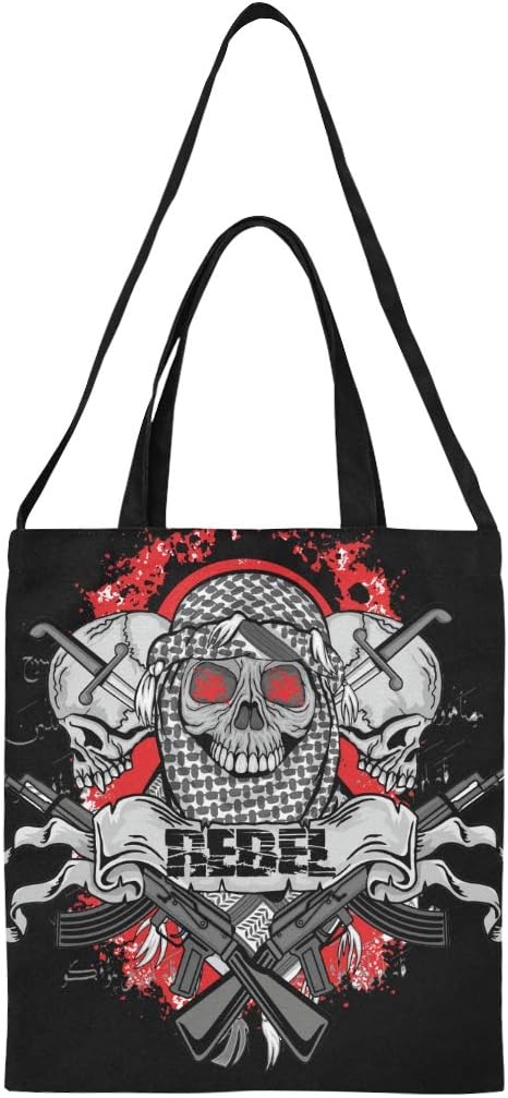 Bolso de compras pequeño Totalizador Cráneo humano blanco con flores