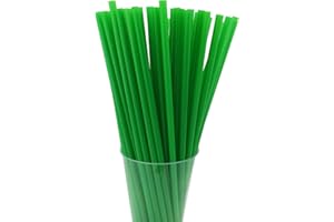 200PCS 10.2 Inches Disposable Plastic Green Straws for Birthday, Wedding, Cocktail, Kids and Adults, Party Supplies (0.23 * 1