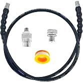 Hydraulics 6' 10000psi High Pressure Hydraulic Hose 3/8" NPT Thread,1/4" ID x 6.6 ft