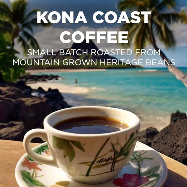 MAUD’S KONA COFFEE PODS, 50CT, MEDIUM ROAST COFFEE IN SINGLE SERVE PODS – 100% ARABICA COFFEE, COMPATIBLE WITH KEURIG K CUPS MAKER