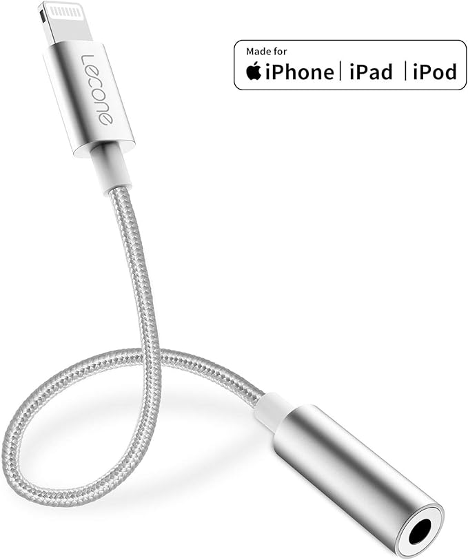 [Apple MFi Certified] Lecone Lightning to 3.5 mm Headphone Jack Adapter