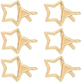 Beebeecraft 1 Box 8Pcs Star Lobster Claw Clasp 18K Gold Plated Brass Hollow Star Jewelry Clasps Connectors for Bracelet Necklace Jewelry Making