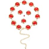 FVCENT Ruby Red Waist Chain Belt Chain Cosplay Adjustable Chain Jewelry Accessories Halloween women's Costume Props
