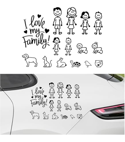 Family Car Stickers Svg