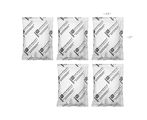 Silica for SAFES (5 Pack) 60 Gram Silica Gel Desiccant Packet for Household or Commercial Safes- Military Grade Moisture Adsorbing Drying Bags Conform to MIL-D-3463E Type I & Type II Silica