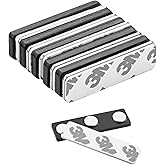OLPDDZ 5 Pack Name Tag Magnets with 3 Neodymium Magnets & 3M Adhesive Backing for ID Badge Holders on Uniform Jackets (Black)