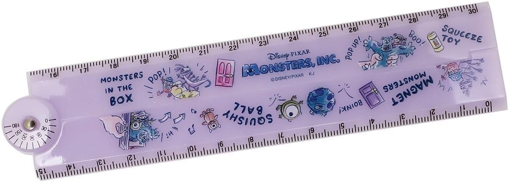 Amazon Co Jp モンスターズインク ものさし 分度器付き 30cm 折りたたみ 定規 イラストタッチ ディズニー おもちゃ