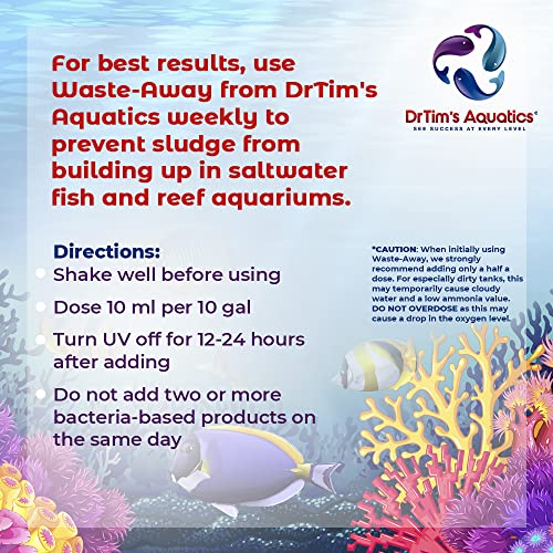 DrTim’s Aquatics Reef WasteAway Natural Fish Tank & Aquarium Waste