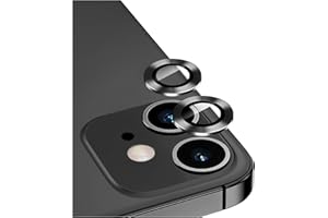 Camera Lens Protector for iPhone 12/12Mini,Dikkar Anti-Scratch HD Tempered Glass Aluminum Alloy Back Camera Protector Sticker