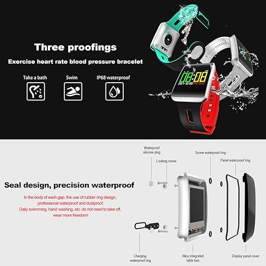 Giantree TF1 Pulsera Inteligente IP68 Bluetooth Pantalla ...