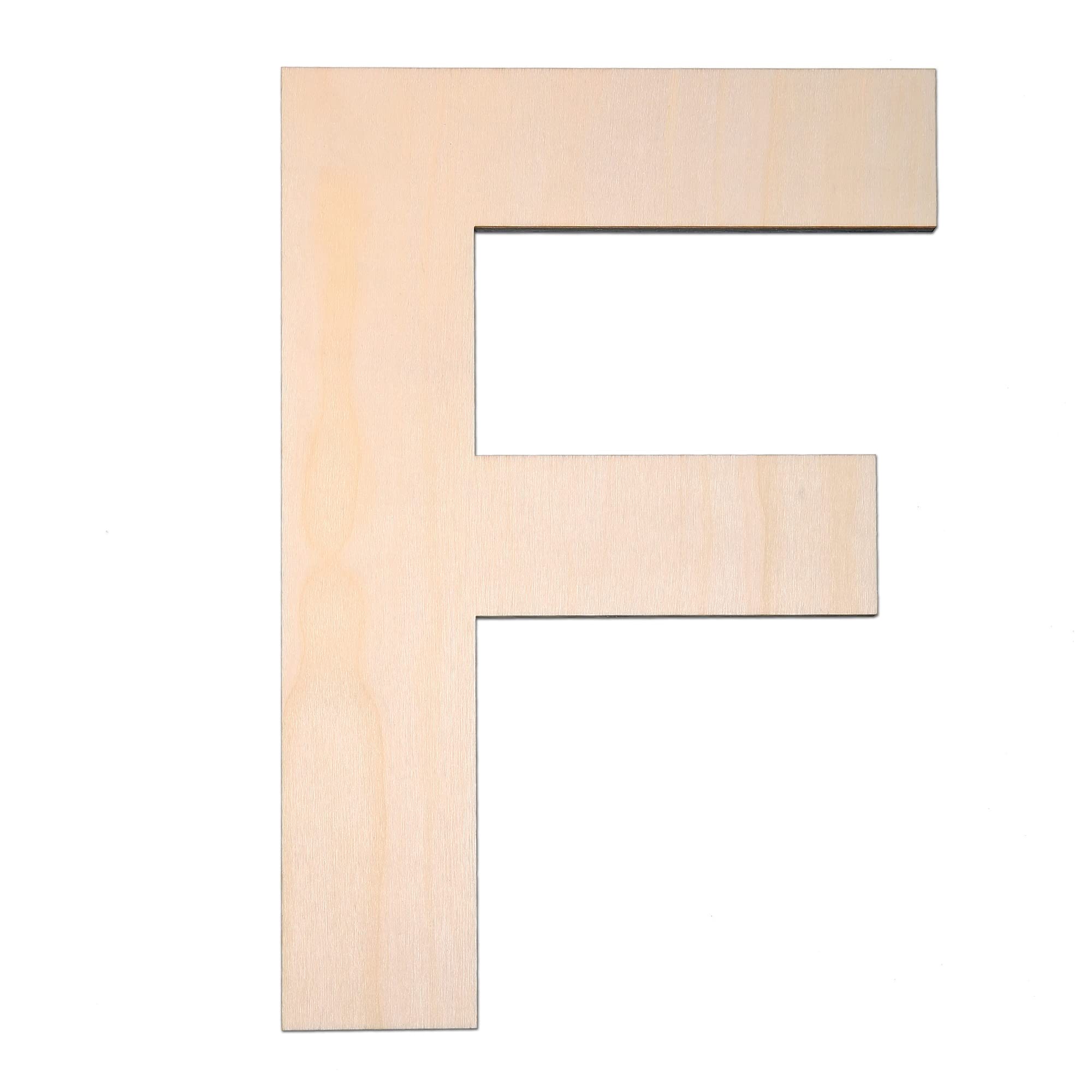 Photo 1 of 12 Inch Wooden Letter F, 1/4 Inch Thick Large Unfinished Wood Letter for DIY Crafts Home Wall Decor