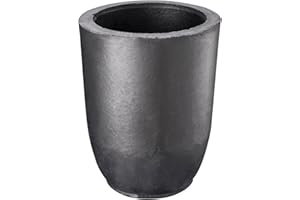 QNK 12Kg Silicon Carbide Clay Graphite Crucible for Melting Metal Copper Casting Gold Refining Silver Brass Aluminum Black Foundry Cup 1800℃(3300°F) High Temperature Resistance