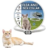 Cat Flea Collar, Adjustable Flea and Tick Collar for Cats and Kittens, Silicone Prevention Collar Waterproof & Safe for All B